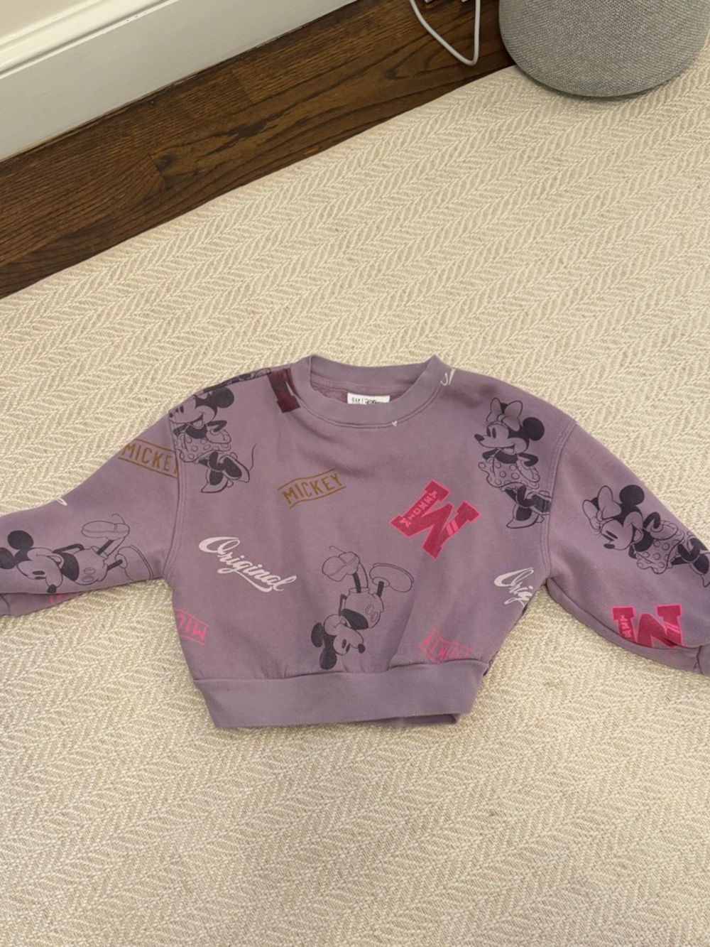 GAP Lavender Mickey Mouse Graphic Sweatshirt